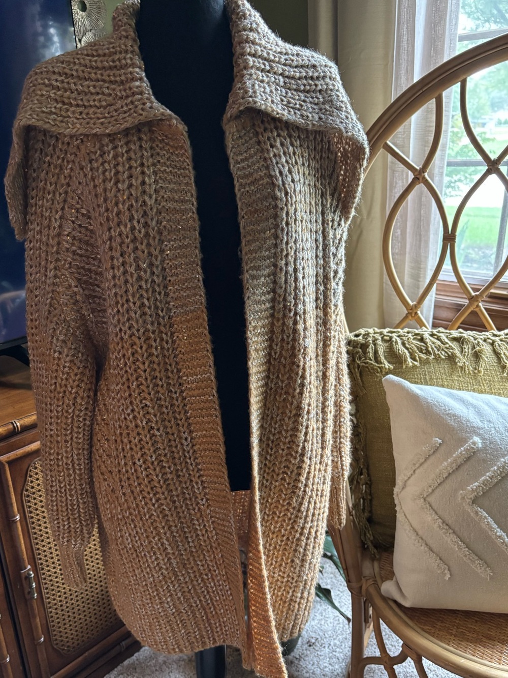 Maeve by Anthropologie Ombré Oversized Knit Cardigan